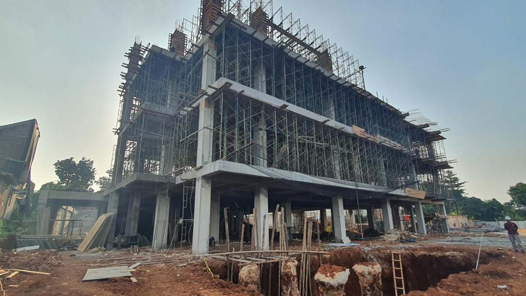 Progres Pekan ke-15, Bangunan RSI NU Mayong Sudah Tampak Kontruksi Bertingkat