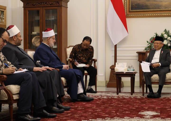 Wapres KH Ma’ruf Amin Terima Kunjungan Wakil Grand Syekh Al-Azhar,&nbsp;Kairo