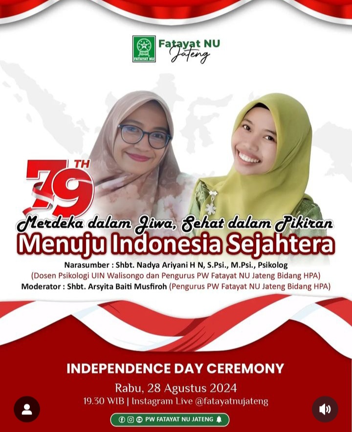 PW Fatayat NU Jawa Tengah Agendakan Diskusi ‘Kemerdekaan’ Live di&nbsp;Instagram